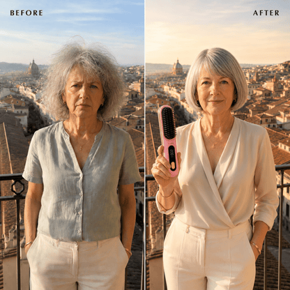 [NEW] FLOWN Portable Straightener Brush - GoBrush MAX + FREE Leather Pouch